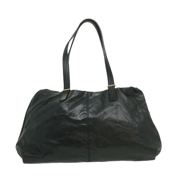 FENDI Tote Bag Leather Black Auth bs1443 - Picture 2 of 10